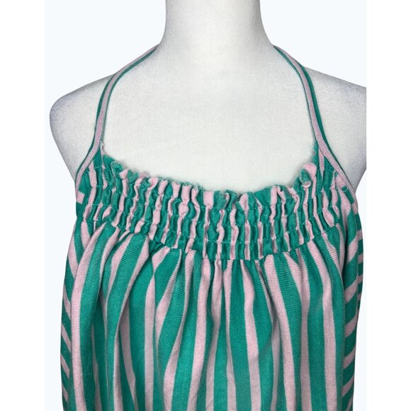 Free People We The Free Coastal Town Halter Top Green White Large - Picture 9 of 13